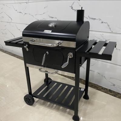 China Outdoor Heavy Duty Easily Assembled With Portable Foldable Cart BBQ Smoker Charcoal BBQ Grill for sale