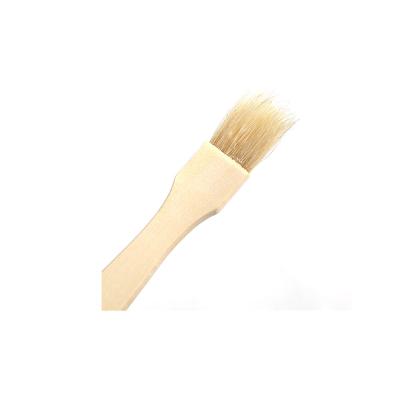 China Easily Cleaned Hot Selling Steel Barbecue Brush With Wood Handle Wood Barbecue Brush for sale