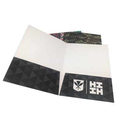 China Eco-friendly Cardboard Wraps A4 Size Pocket Folder Paper Folder Pocket Folder Printing Recycled Paper File Folder With Custom Print for sale