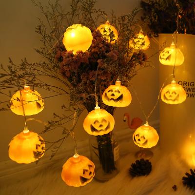 China Halloween Pumpkin Indoor Outdoor Series Led Wisp Skull Lantern String Holiday Light for sale