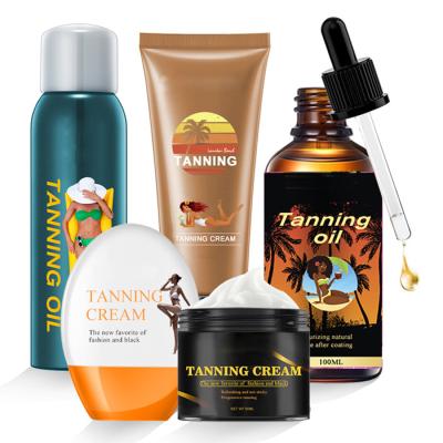 China Private Label Tanning Oil Lotion Tanning Mousse Spray Body Cream Natural Organic Skin SPF Summer Dark Carrot Sun Tanning Oil for sale