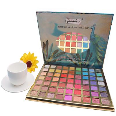 China Waterproof 63 Color Rose Gold Eyeshadow Palette Glitter Lasting Makeup Packaging Eyeshadow Palette for sale