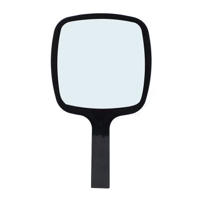 China Wesson Lit Can Customize Amazon Popular Portable Large Black Square ABS Hand Held Makeup Mirror Wildly for sale