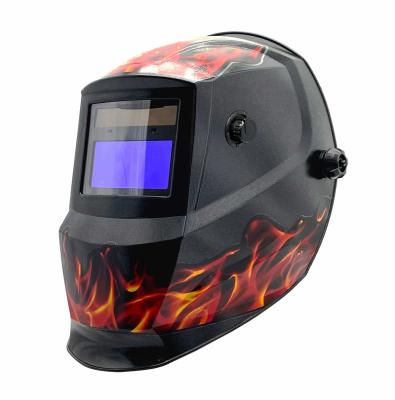 China Welding Hat Protective Device Safety Heat Resistant Protective Mask Protective Welding Head Mounted Auto Darkening Welding Helmet 110mm*90mm*9mm for sale