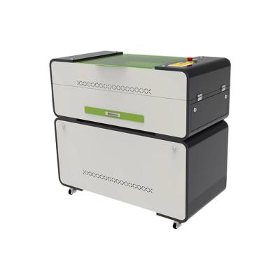 China Mini desktop70w 80w 400x600mm small traceability CO2 laser engraving machine with rotary table for sale