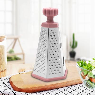 China Viable Pink Color Hexagon Vegetable Peeler Set Stainless Steel Blade Zester Slicer Fruit Cheese Kitchen Tools for sale