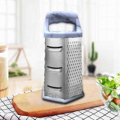 China Sustainable Manual 6 Sided Multifunction Cheese Slicer Stainless Steel Flake Grater for sale