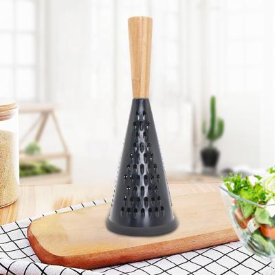 China Sustainable Round Sided 9 Inch Stainless Steel Potato Fruit Cheese Ginger Garlic Cheese Butter Carrot Vegetable Grater for sale