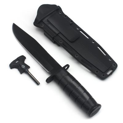 China Outdoor New Arrival Open Lower Survival Slide OEM MOQ Fixed Blade Camping Hunting Knife for sale