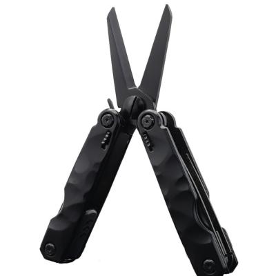 China Multifunctional Black And Rich Hand Feel Concave-convex Non-slip Handle Multi Function Scissors for sale