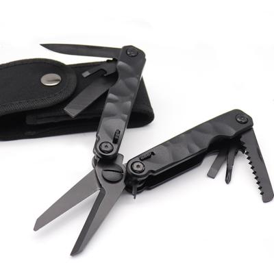 China Multifunctional Black And Rich Hand Feel Concave-convex Non-slip Handle Multi Function Scissors for sale