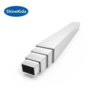 China Pipe Profile Constructure Sand Blasting Rectangular Extresions Aluminum Tubing Profile for sale