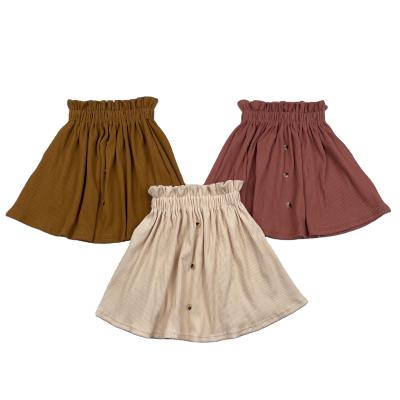 China Washable Toddler Girls Clothes Summer Toddler Kids Cotton Short Skirt Babies Ribbed Girl Skirt Kids for sale