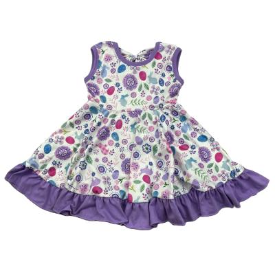 China Breathable Summer Spring Children Clothing Easter Bunny Print Baby Summer Dress for sale