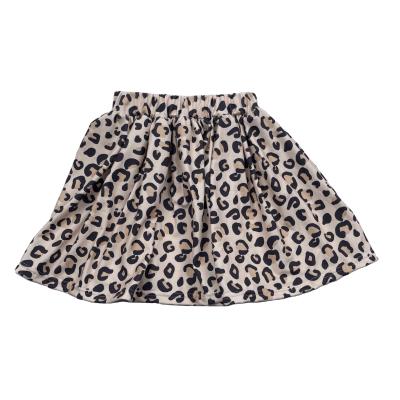 China LZ 2021 High Quality Anti-wrinkle Baby Skirt Leopard Print Dance Skirt Toddler Girl Party Elastic Skirt for sale