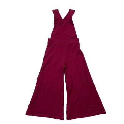 China New Style Breathable Children Refine Cotton Suspender Pants Toddler Girls Wide Leg Overalls For Fall for sale