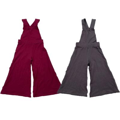 China Breathable Cotton Suspender Babies High Quality Pants Kids Wide Leg Overalls For Autumn for sale