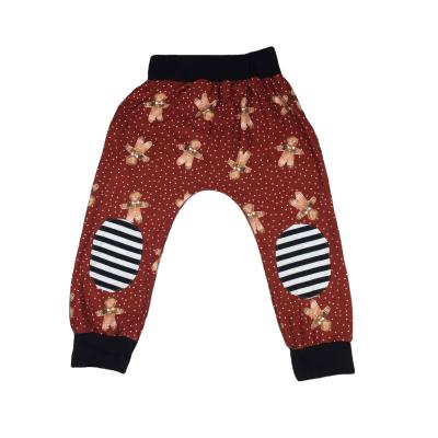 China LZ2021 factory wholesale baby boy anti-pilling harem pants casual baby gingersnap christmas baby joggers low crotch pants print for sale