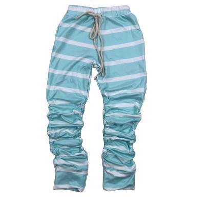 China LZ2021 Anti-Static Stock Striped Baby Boy Pants Child Pile Pants Clothing Toddler Elastic Long Pants Waist Drop Straight Legging for sale