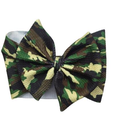 China LZ2020 Yiwu Liangzhe Soft Custom Fabric Ball Camouflage Bow Handmade Headbands For Baby Halloween Headband Flower Baby Headband for sale