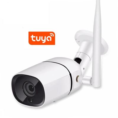 China NIGHT VISION Alexa and Google home compatible Smart Bullet 1080P cctv IP cam wifi tuya outdoor camera for sale