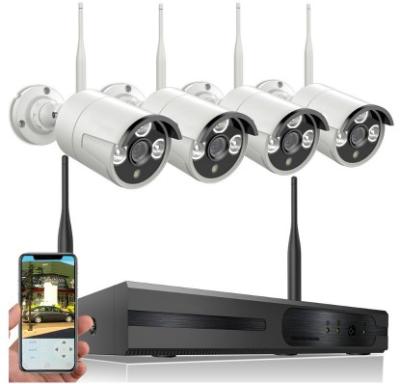 China 1080P NIGHT VISION IP Wifi 4CH 4 Video Security Camera Kit Outdoor Waterproof CCTV System for sale