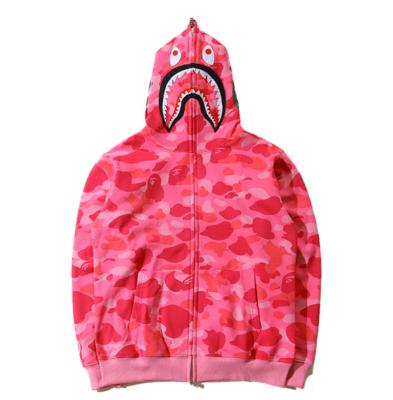 China Winter Fashion Breathable Logo Mens Pink Cotton 3D Camouflage Print Zipper Hoodies Mens Hoody High Quality Casual Custom Sweatshirt for sale