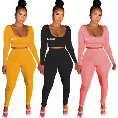 China 2021 hot sales plus size women's T-shirt slimming tracksuit customizable LOGO for sale