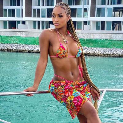 China Summer Bikini Women Breathable Skinny Backless Clothing 2021 Pants Two Piece Set for sale