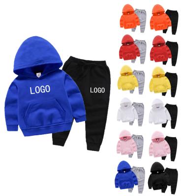 China Custom Logo Casual Kids Clothing Set Cotton 3-8 Years Old Big Kids Children Boys Girls Two Piece Hoodie Sports Tracksuit Teams Clothes Set for sale