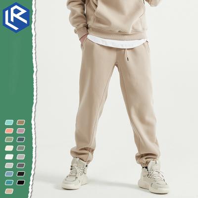 China 2021 Casual Anti-wrinkle Autumn Winter Thicken Solid Color Jogger Pants Cotton Drawstring Sports Tracksuit for sale