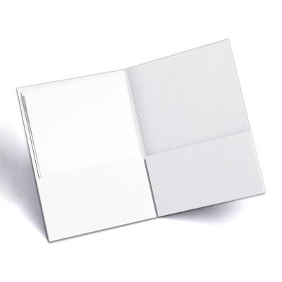 China Advertising Brochure Customized printing company promotional folder A4 envelope White cardboard folder Contract bid envelope for sale