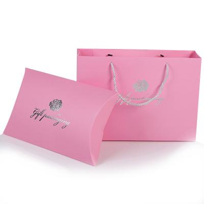 China Recycled Materials White cardboard underwear tote bag bra paper box gift bag customized printing hot stamping gift box for sale