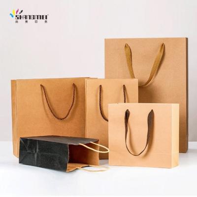 China Recycled Materials China Supplier Craft Gift Paper Bag Multi Color Paper Bags With Handles for sale