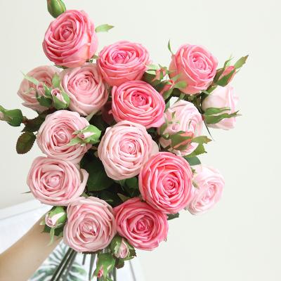 China Home Decoration/Festival/Valentine's Day/Wedding/Sale 71cm Latex Moisturizing Latex Feel Real Hot Touch Artificial Wet Branch Single Stem Finished Diamond Rose Flower For Weddinf Long for sale