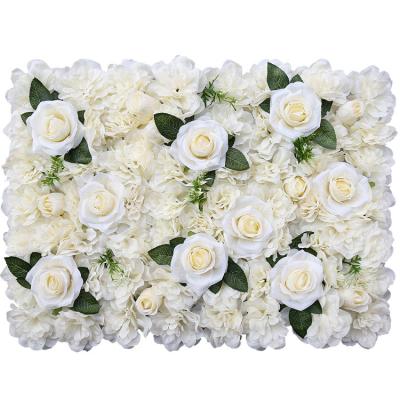 China Home Decoration/Festival/Valentine's Day/Wedding/Indoor Colorful Artificial Peony Peony Rose Wall White Decorative Backdrop Faux Flower Finish Wall for Decoration for sale