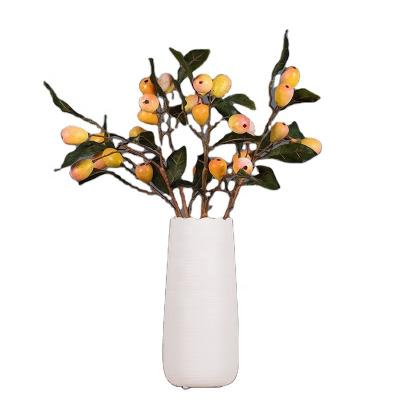 China Home Decoration/Festival/Valentine's Day/Wedding/Wholesale Finished Sfimulation Fruit Loquat DIY High Branch Foam Artificial Fruits For Decorative Tree for sale