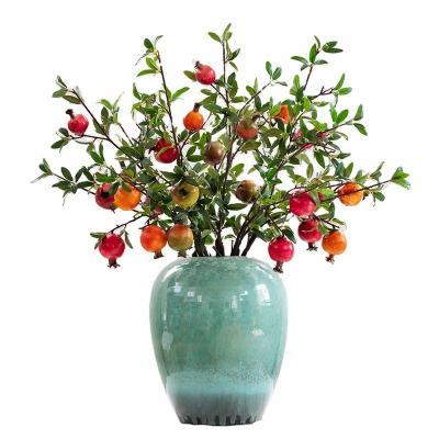 China Home Decoration/Festival/Valentine's Day/Wedding/Main Finishing Pomegranate Berry Fruit Plant Simulation 3 Artificial Pomegranate Bouquet Garden Decor New from Zoye for sale