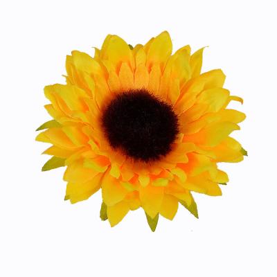 China Home decoration/festival/Valentine's Day/wedding/cheap head size 7-26cm flower head size simulation sunflower fabric finishing artificial sunflower head for decorations for sale