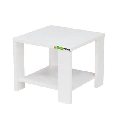 China Simple Design Living Room Furniture Double Layer Convertible Wood End Table Coffee Table for sale