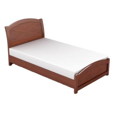 China Comfortable Good Quality Bedrooms Solid Wood Single Bed For Hotel Apartment for sale