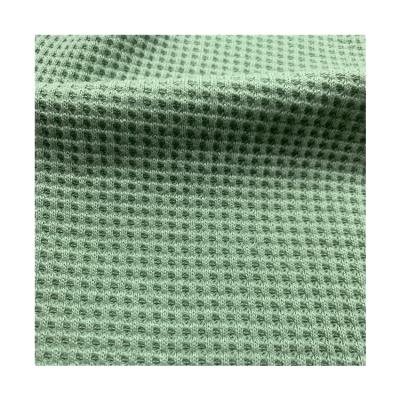 China Double Faced High Quality Eco Friendly 2 Layer T-shirt Blanket Waffle Pigue Knit Fabric for sale