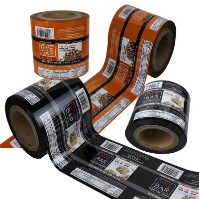 China Disposable Custom Logo Printing Aluminum Foil Laminated Roll Film For Foodstuff Food Packaging PET+ALU+LDPE Lamination Film Roll for sale