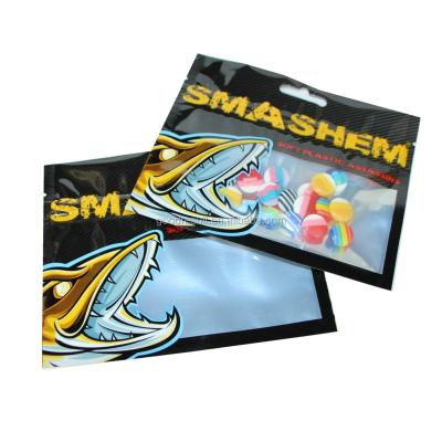 China 8X5 6X4 7X5 Recyclable Custom Printed Bait Bags Soft Plastic Lure Packaging Bags for sale