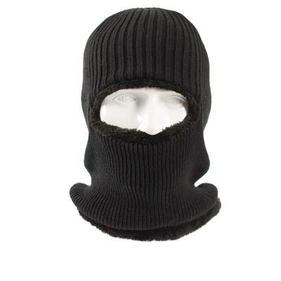 China COMMON Winter Knitted Hat Men Women Mask Scarf Skullies Beanies Hat For Men Fur Wool Hat Warm Soft Hats for sale