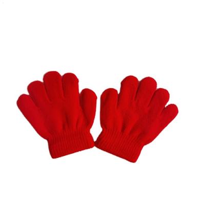 China Cheap Soft Warm Knitted Solid Mittens Kid Magic Glove For Student Children Gloves for sale