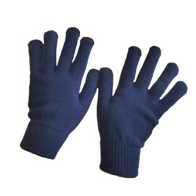 China Touchscreen Pure Color Winter Soft Touch Screen Wool Knitted Hands Gloves Warm Wear Feature Windproof Stretchy Warm Mittens for sale