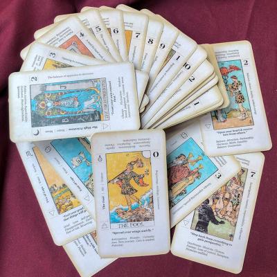 China Paper Wholesale Custom Mini Tarot Deck Print Your Own Oracles Paper Game Full Color Printed Oracle Tarot Card Deck With Book for sale