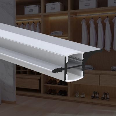 China Heatsink For Cabinet Wardrobe Closet Light U Shape Two Layers Through Extrusion Led Aluminum Profiles for sale