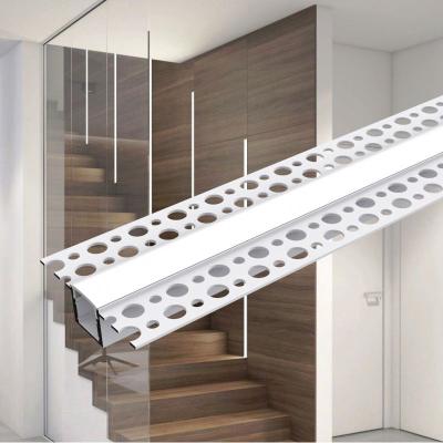 China Radiator U Shape Aluminum Linear LED Profile 45 Degree LED Profile Wall Wash Corner LED Profile for sale